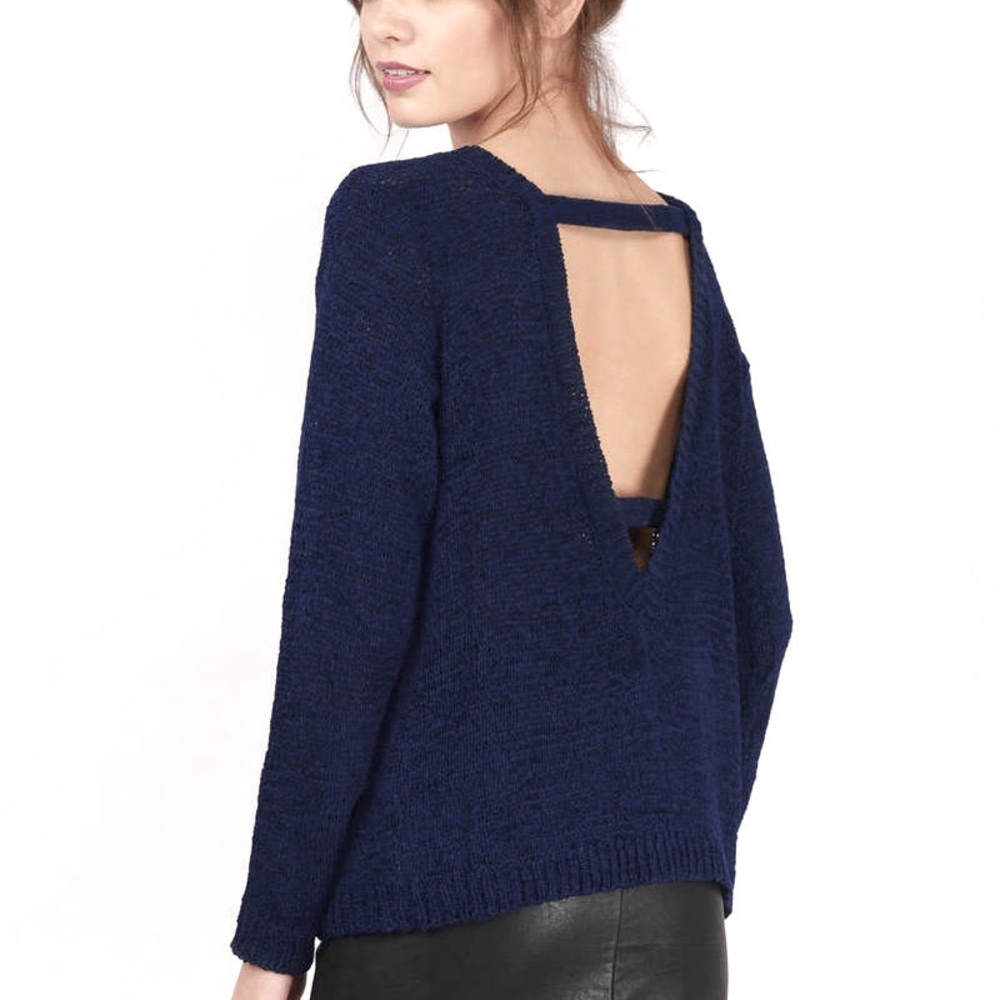 Tobi Warm Me Navy Knit Sweater - S/M